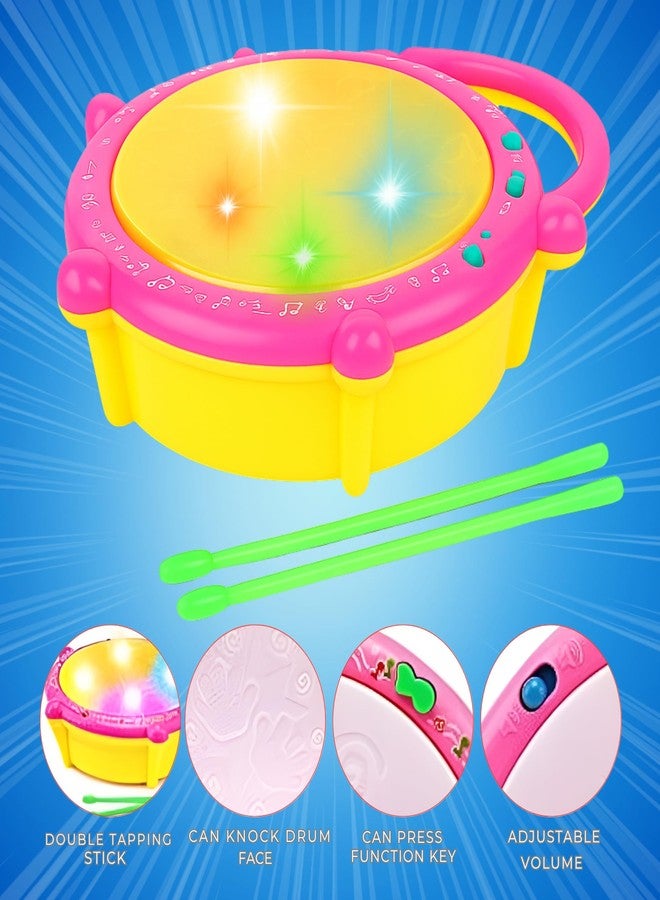 Wishluck Flash Drum Toy for Kids | Musical Drum with Sticks | Light & Sound Activity Toy for Toddlers | Educational Rhythm Toy for 1-4 Year Old Boys & Girls - Image 3